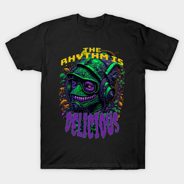 DELICIOUS MONSTER TECHNO RAVE T-Shirt by EBAN